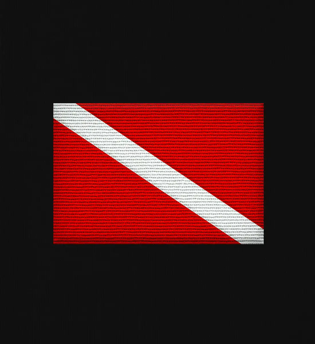 Taucherflagge gestickt - Bio Sweater mit Stick