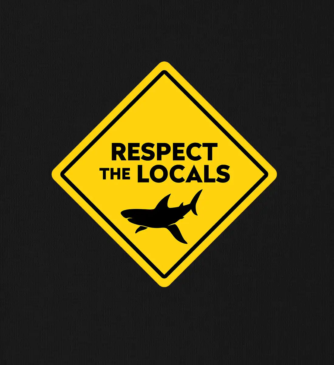 Respect the Locals / sharks - 100 % Oversized Bio T-Shirt