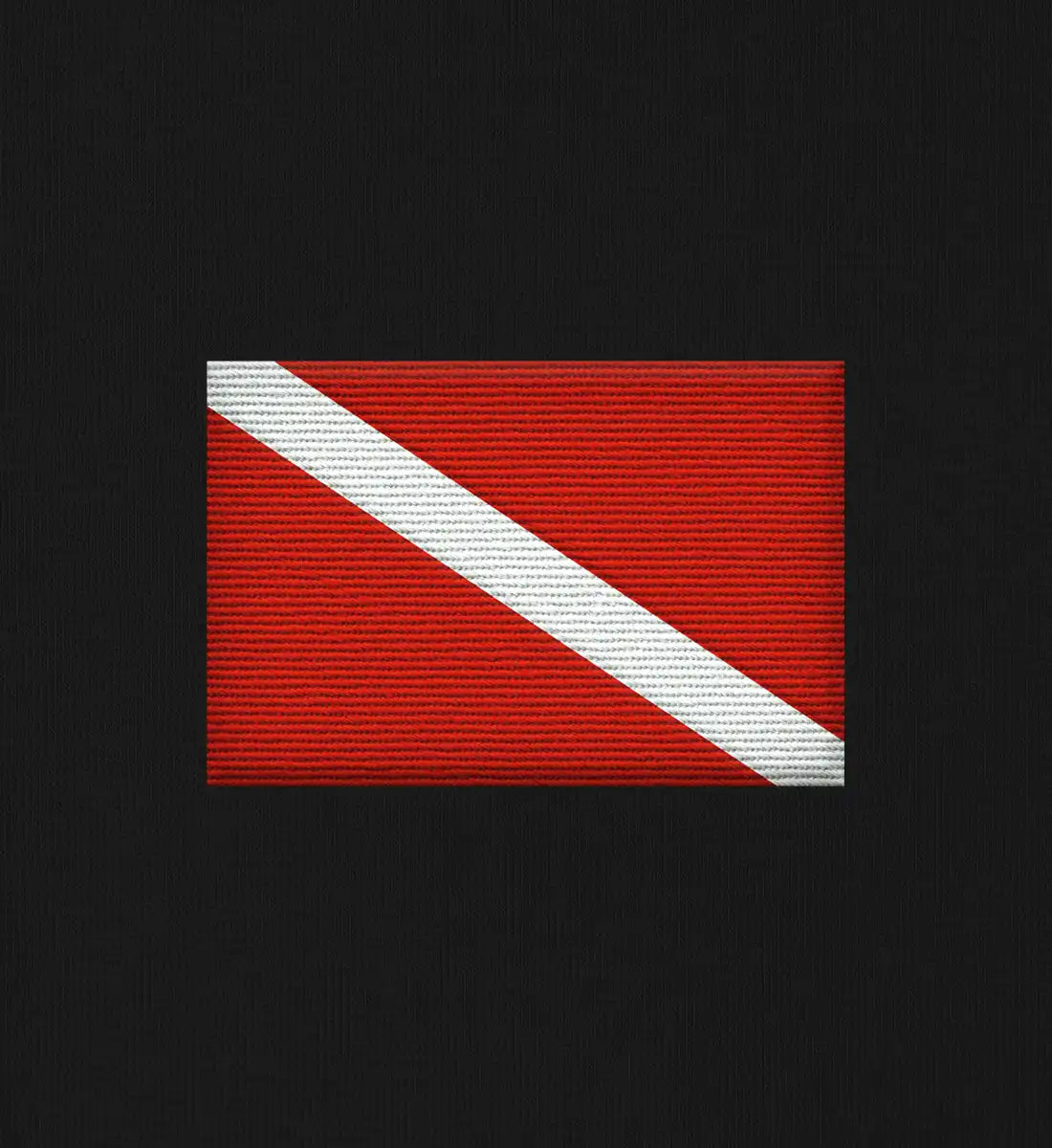 Taucherflagge gestickt - 100 % Bio Oversized T-Shirt mit Stick