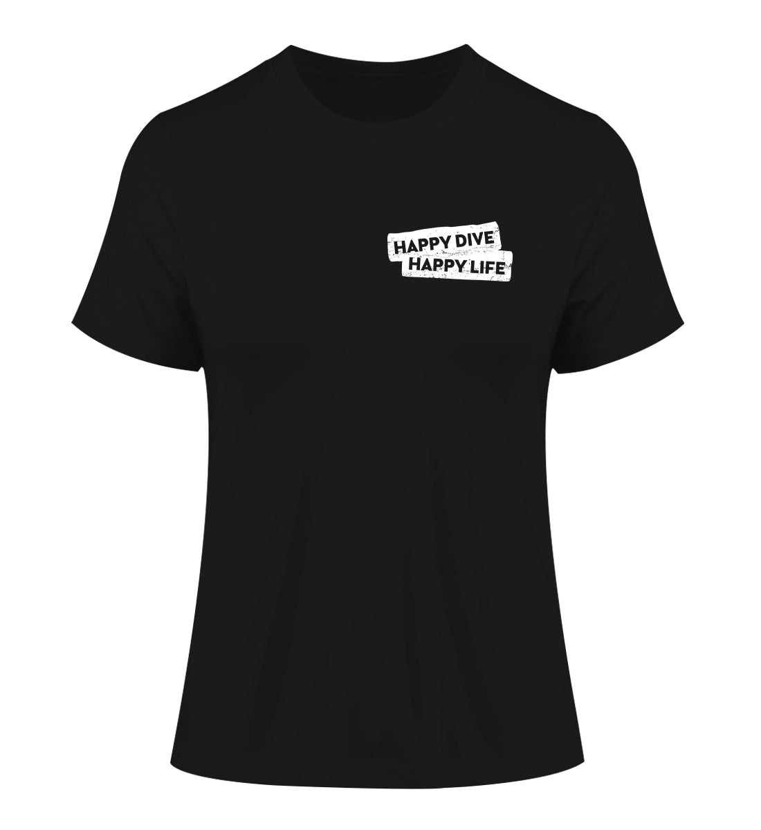 Happy Dive Happy Life - 100 % Bio Frauen Fitted T-Shirt