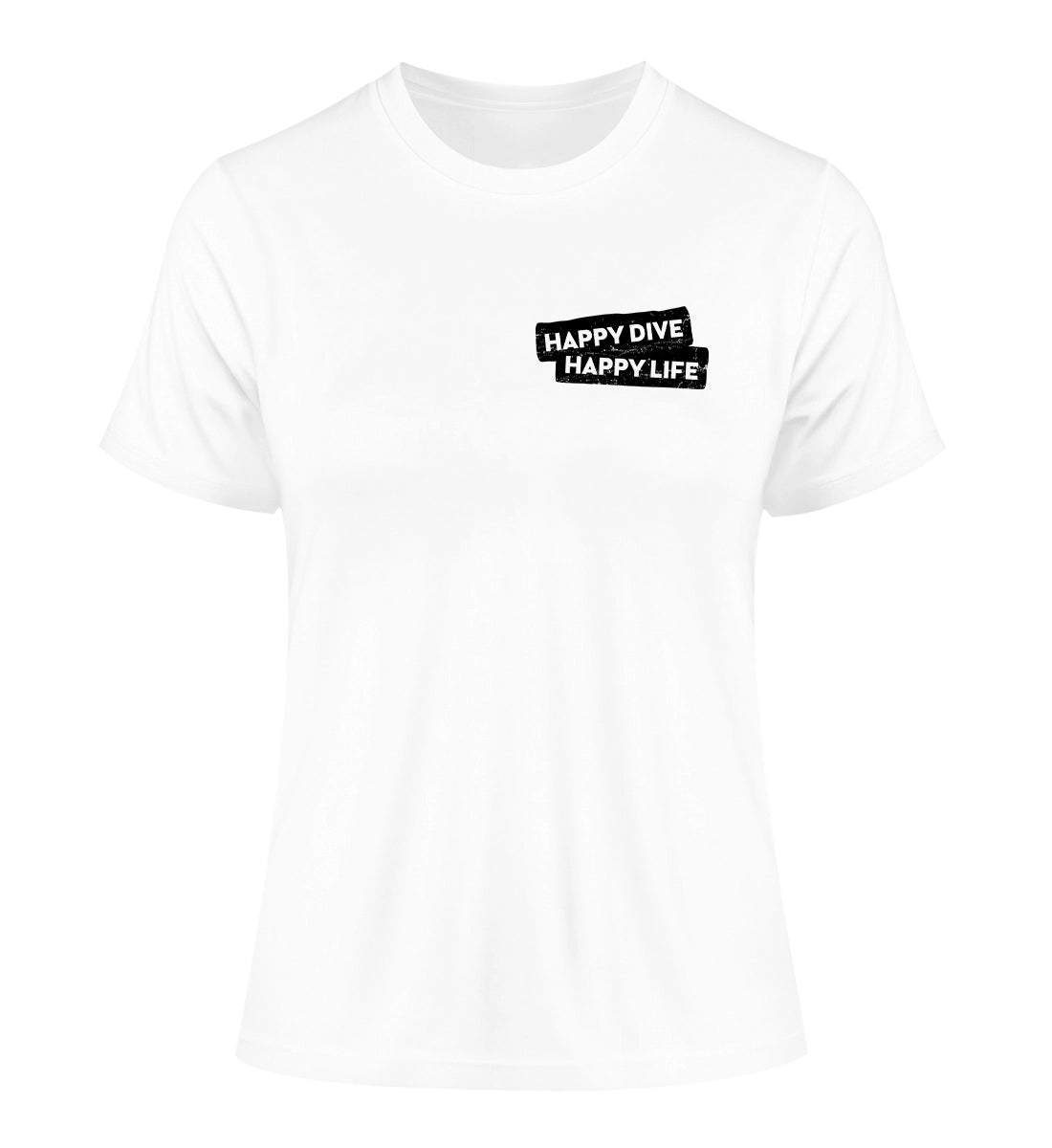Happy Dive Happy Life - 100 % Bio Frauen Fitted T-Shirt