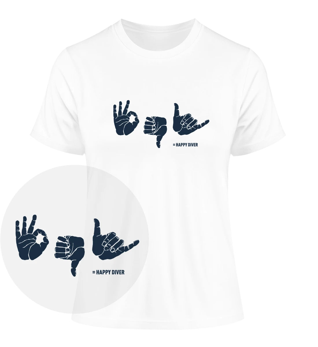 Happy Diver - 100 % Bio Frauen Fitted T-Shirt