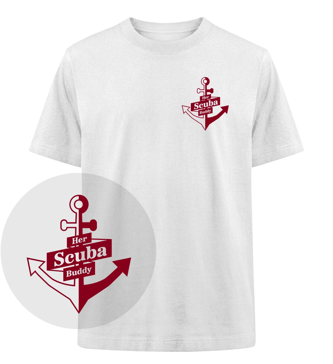 Her Scuba Buddy - 100 % Bio Oversized T-Shirt
