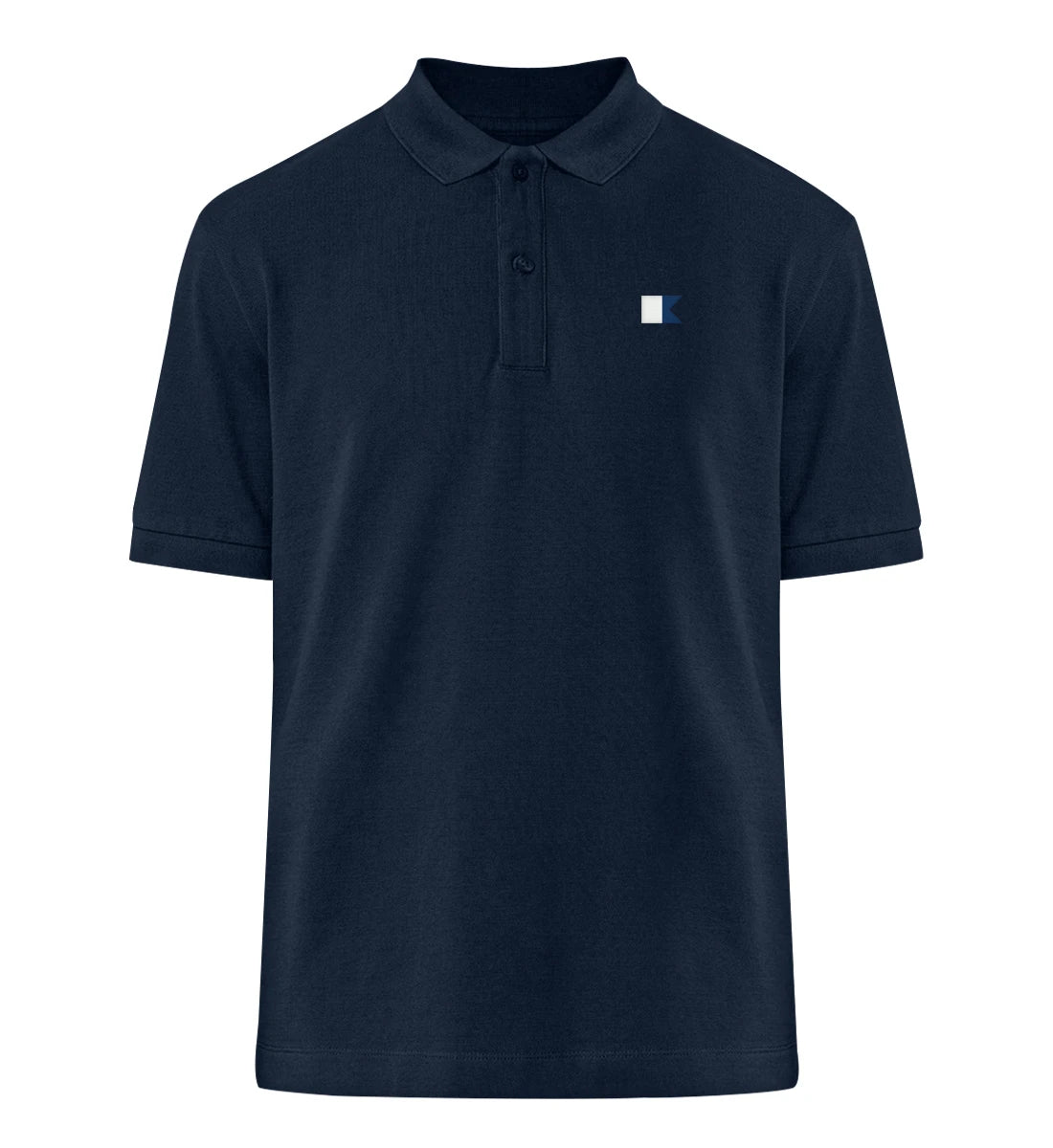 Alphaflagge gestickt - 100 % Bio Polo-Shirt mit Stick