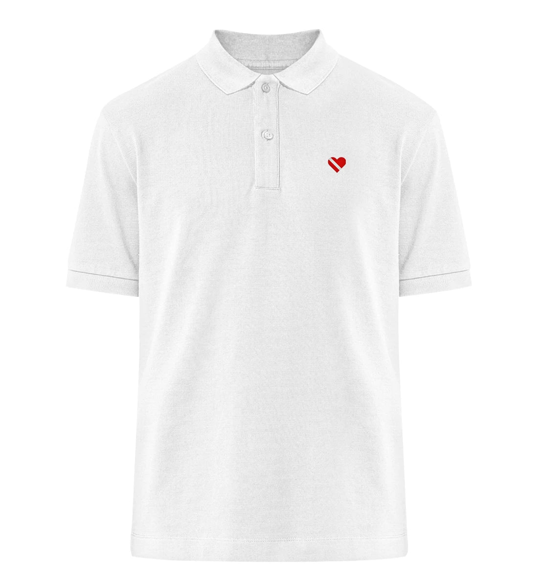 Taucherherz gestickt - 100 % Bio Polo-Shirt mit Stick