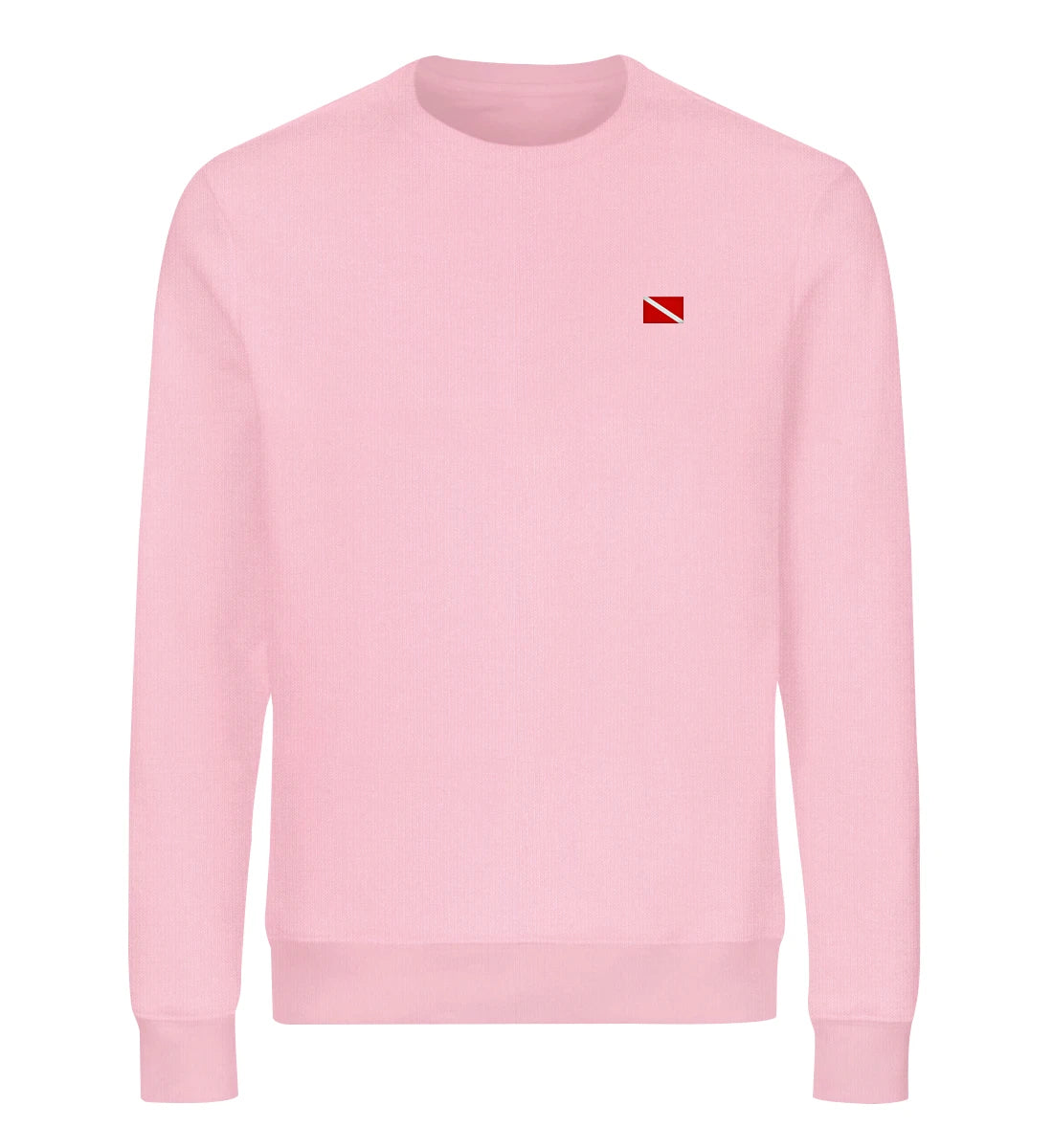 Taucherflagge gestickt - Bio Sweater mit Stick