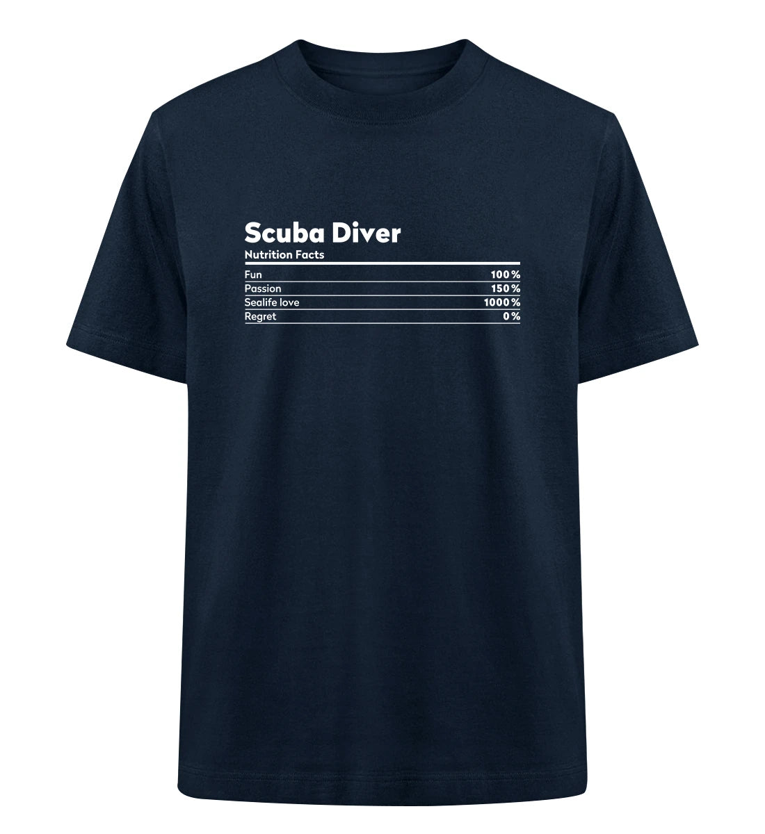 Scuba Diver Nutrition - 100 % Bio Oversized T-Shirt