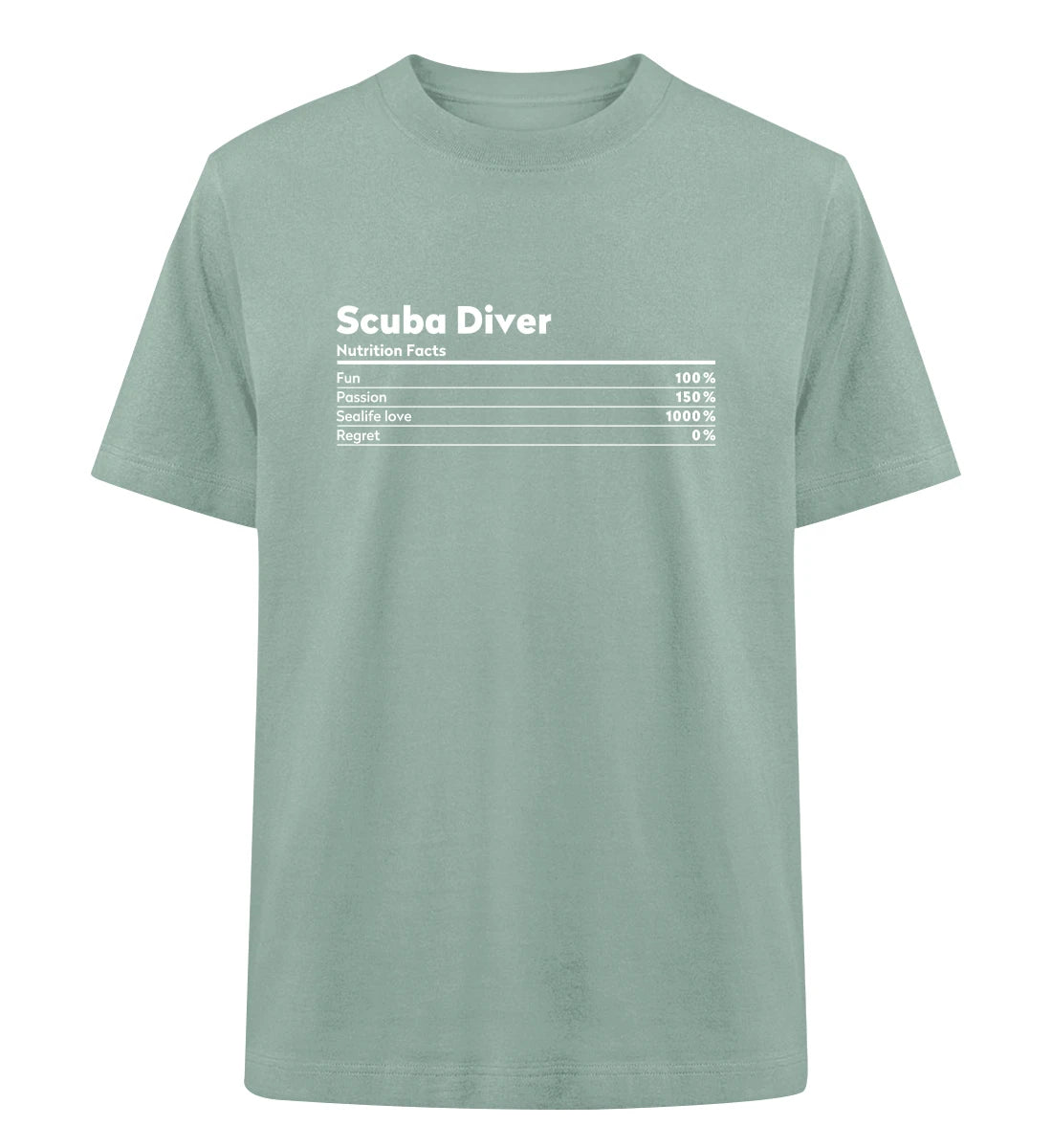 Scuba Diver Nutrition - 100 % Bio Oversized T-Shirt