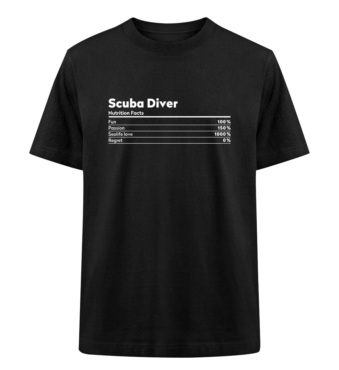 Scuba Diver Nutrition - 100 % Bio Oversized T-Shirt