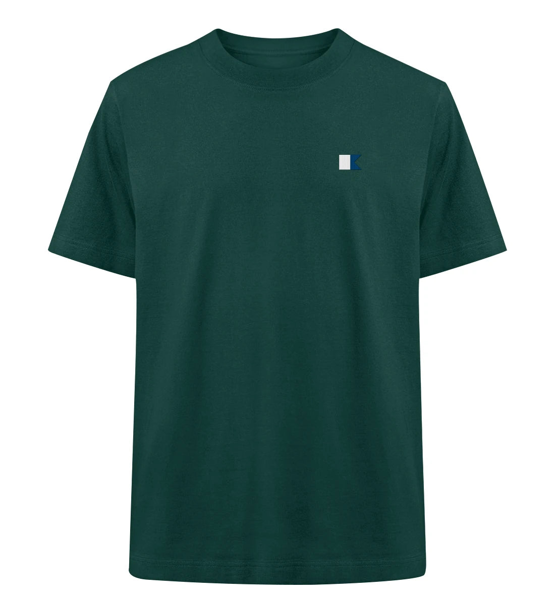 Alphaflagge gestickt - 100 % Bio Oversized T-Shirt mit Stick