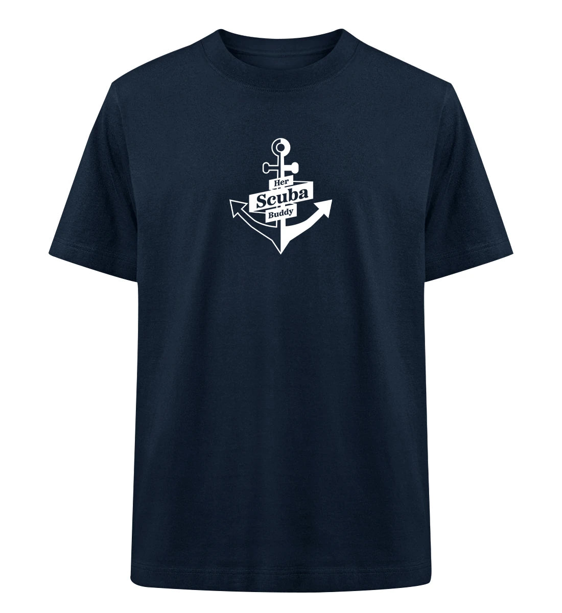 Her Scuba Buddy (bold) - 100 % Bio Oversized T-Shirt