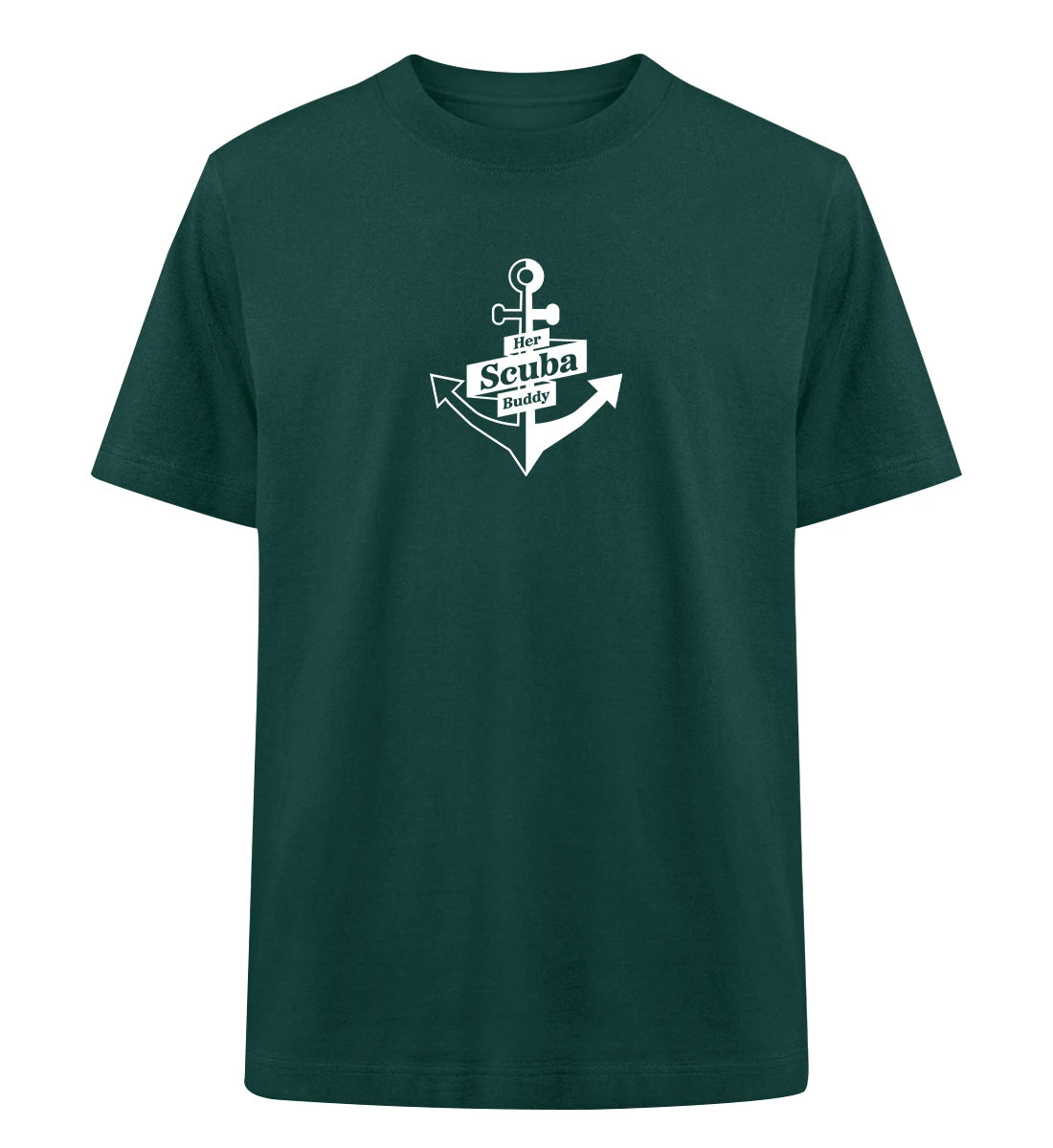 Her Scuba Buddy (bold) - 100 % Bio Oversized T-Shirt