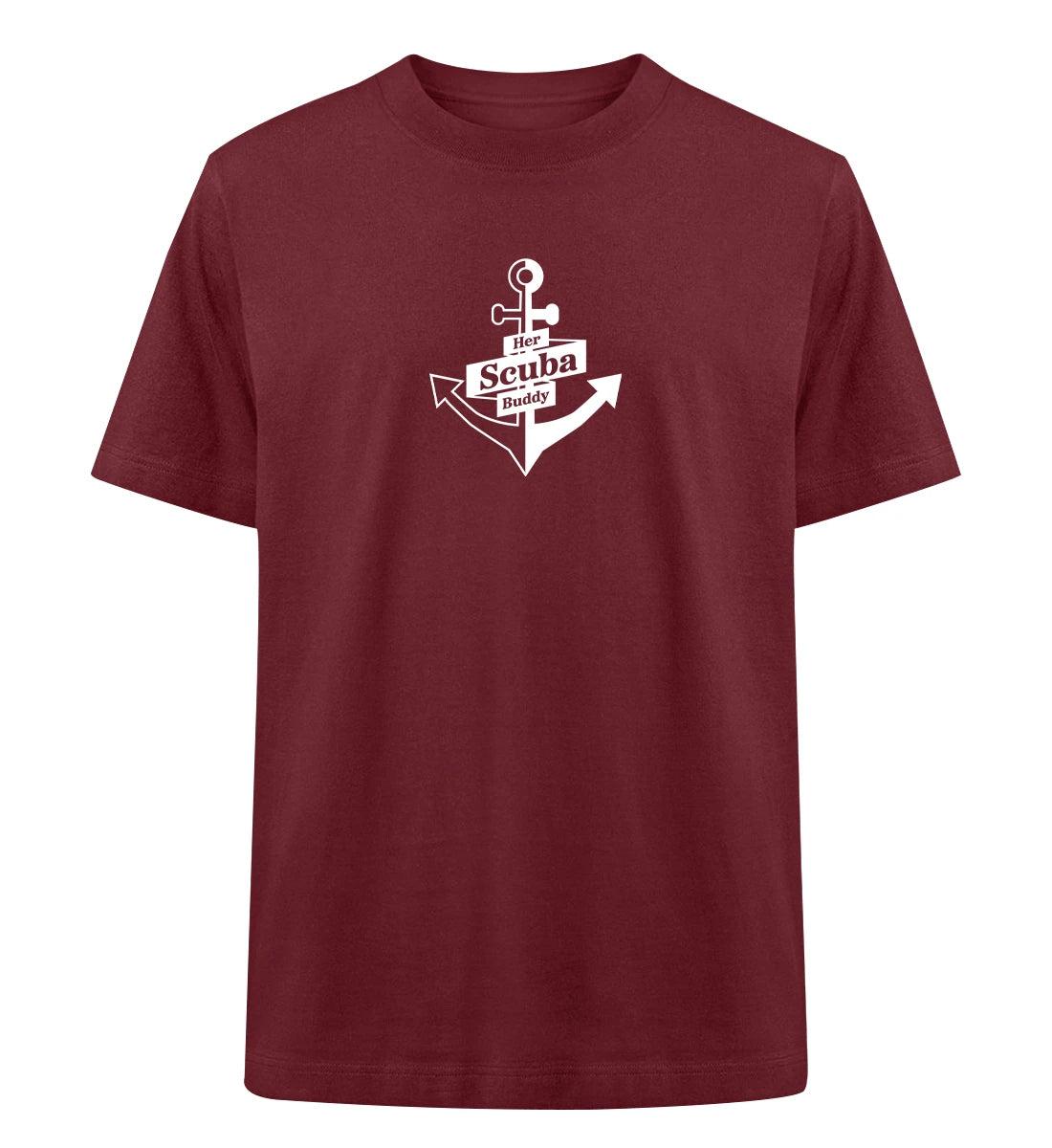 Her Scuba Buddy (bold) - 100 % Bio Oversized T-Shirt