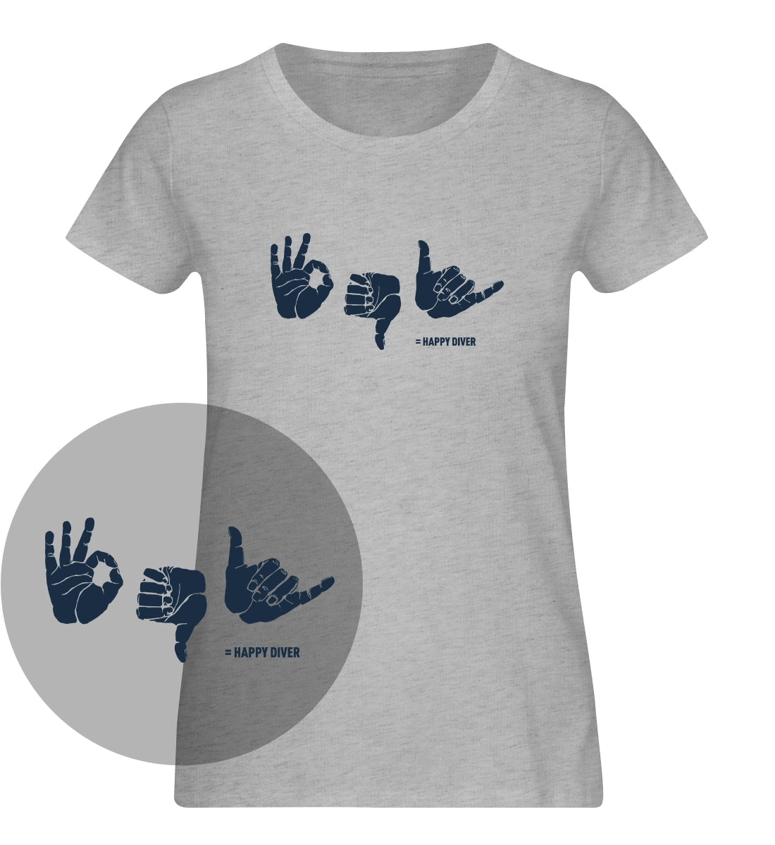Happy Diver - 100 % Bio Frauen T-Shirt