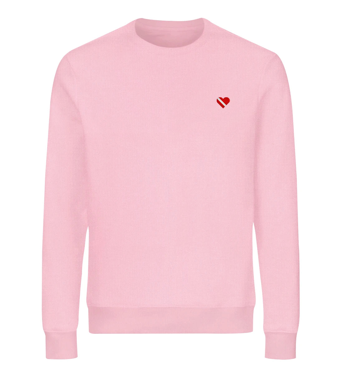 Taucherherz gestickt - Bio Sweater mit Stick