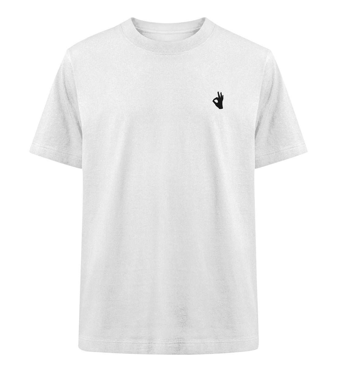 OK gestickt - 100 % Bio Oversized T-Shirt mit Stick