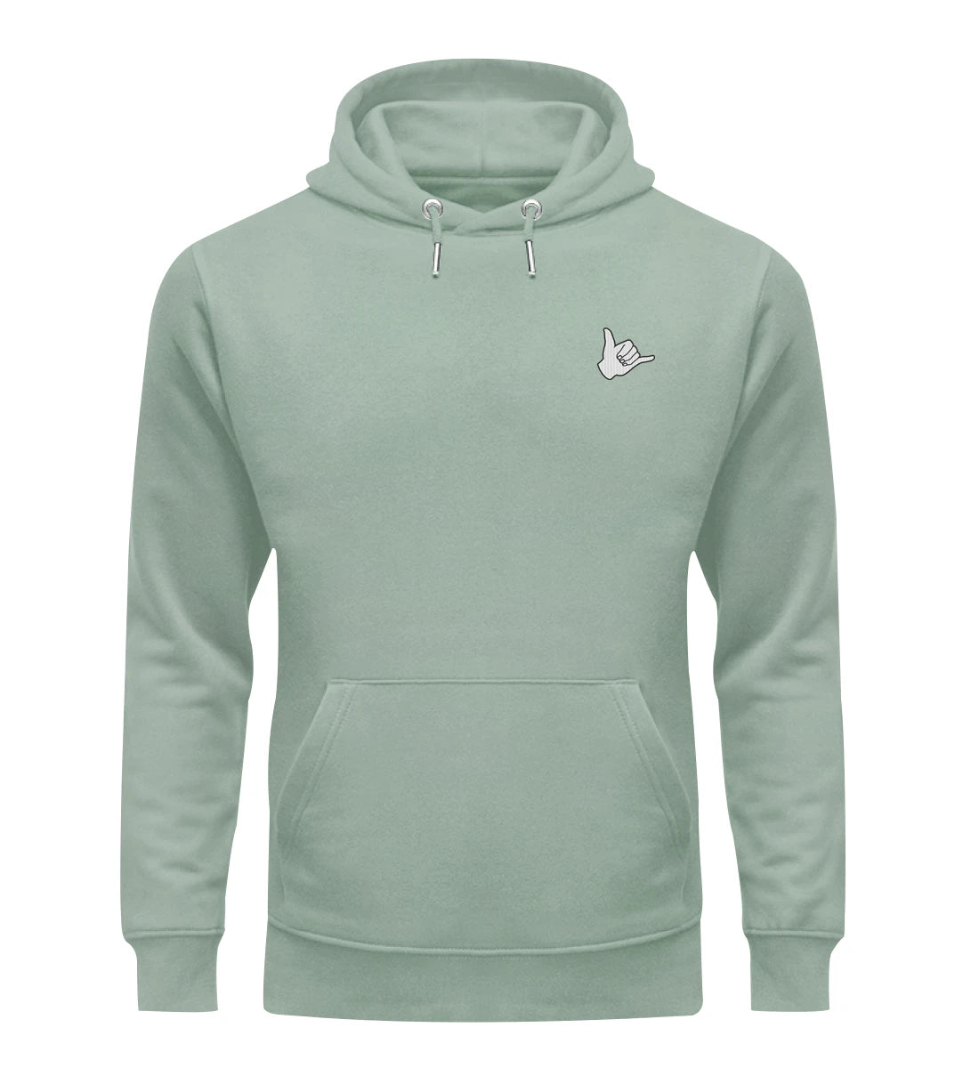 Shaka gestickt - Bio Hoodie mit Stick