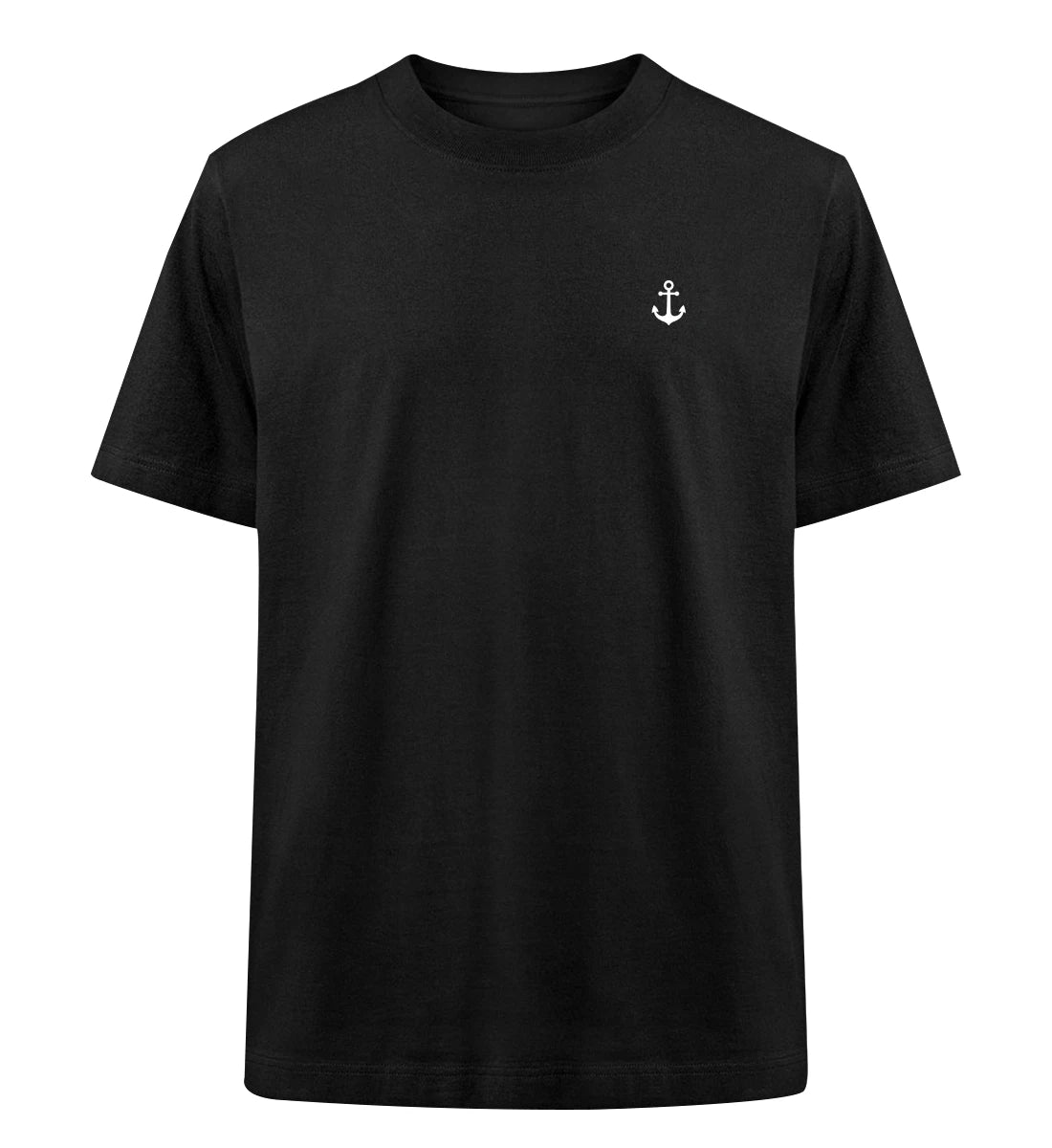 Anker gestickt - 100 % Bio Oversized T-Shirt mit Stick