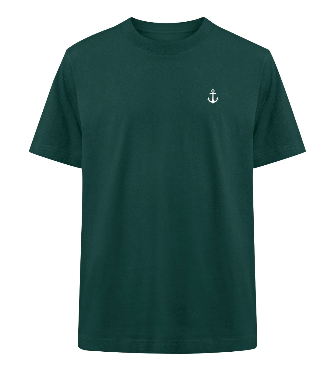 Anker gestickt - 100 % Bio Oversized T-Shirt mit Stick