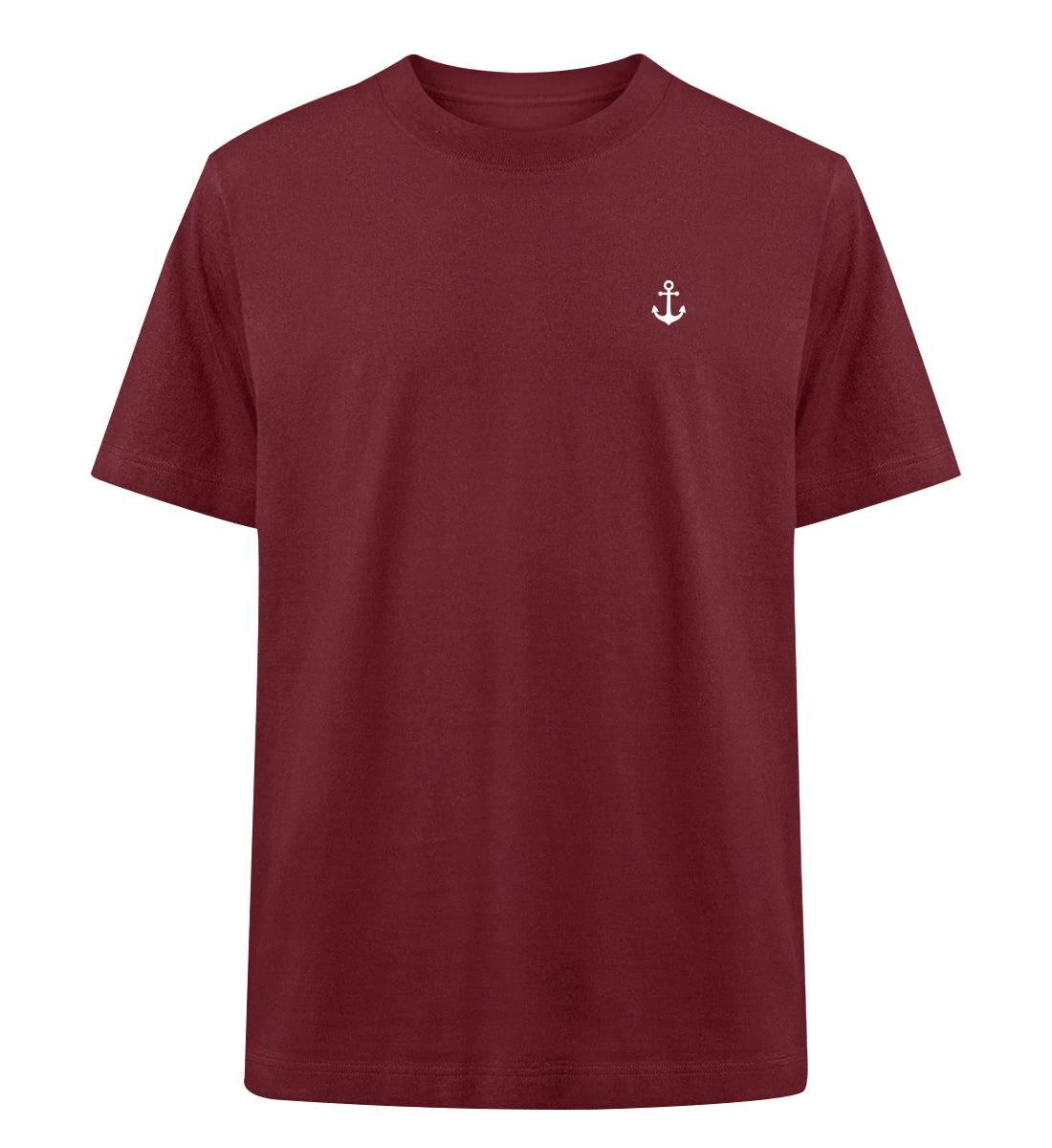Anker gestickt - 100 % Bio Oversized T-Shirt mit Stick