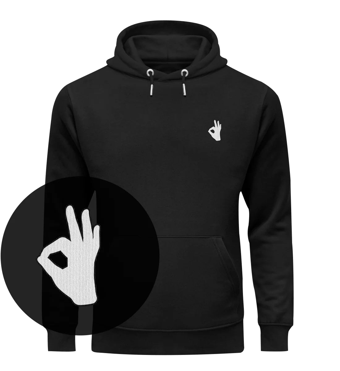 OK gestickt - Bio Hoodie mit Stick