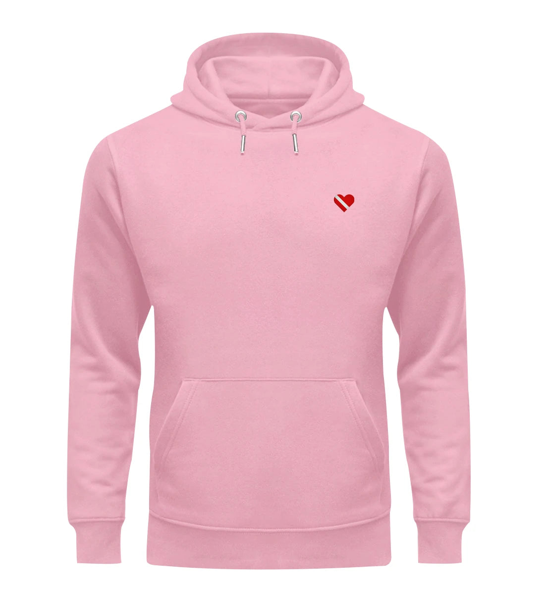 Taucherherz gestickt - Bio Hoodie mit Stick