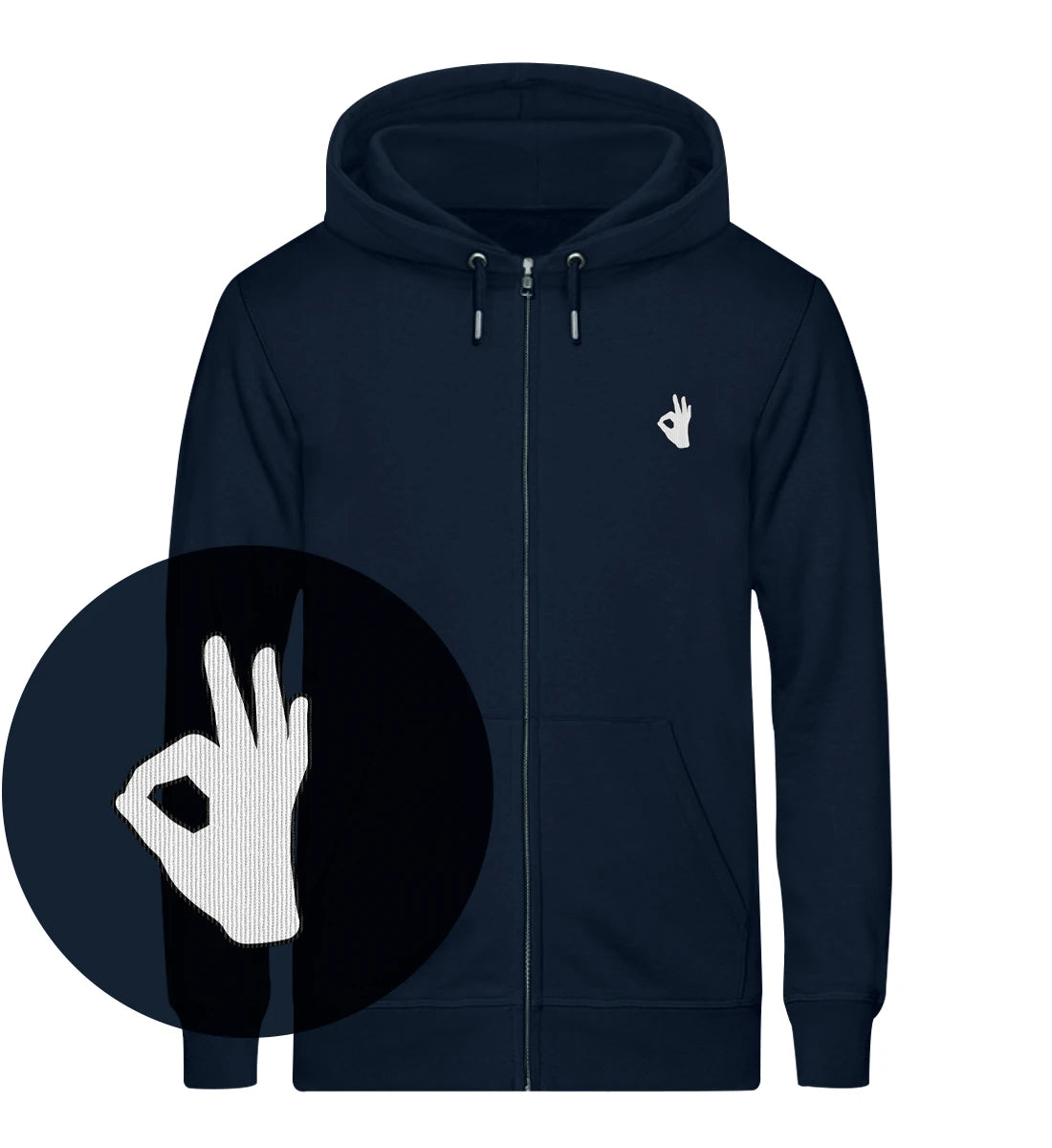 OK gestickt - Bio Hoodie mit Stick