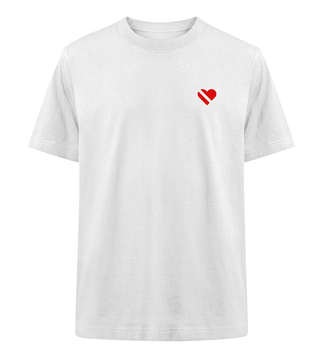 Taucherherz gestickt - 100 % Bio Oversized T-Shirt mit Stick