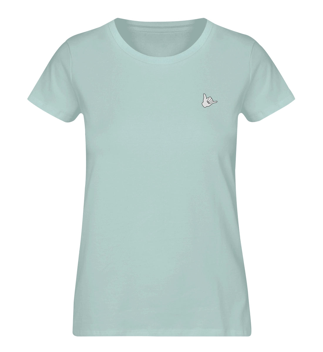 Shaka gestickt - 100 % Bio Frauen Shirt mit Stick