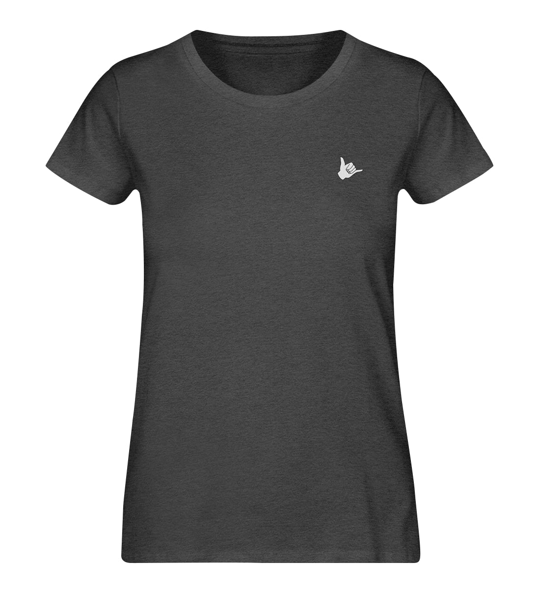 Shaka gestickt - 100 % Bio Frauen Shirt mit Stick
