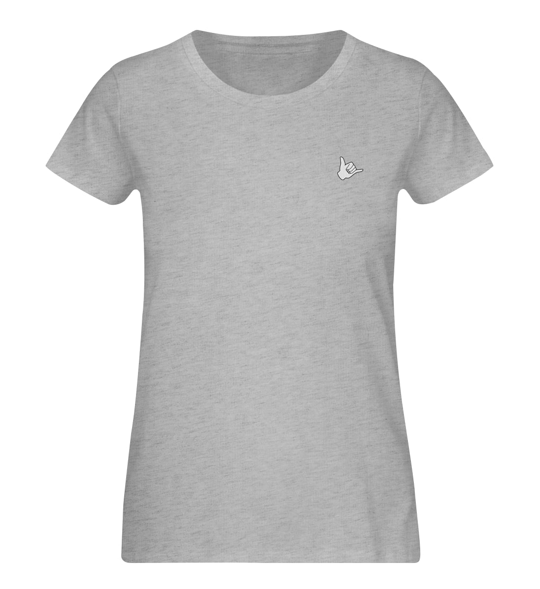 Shaka gestickt - 100 % Bio Frauen Shirt mit Stick