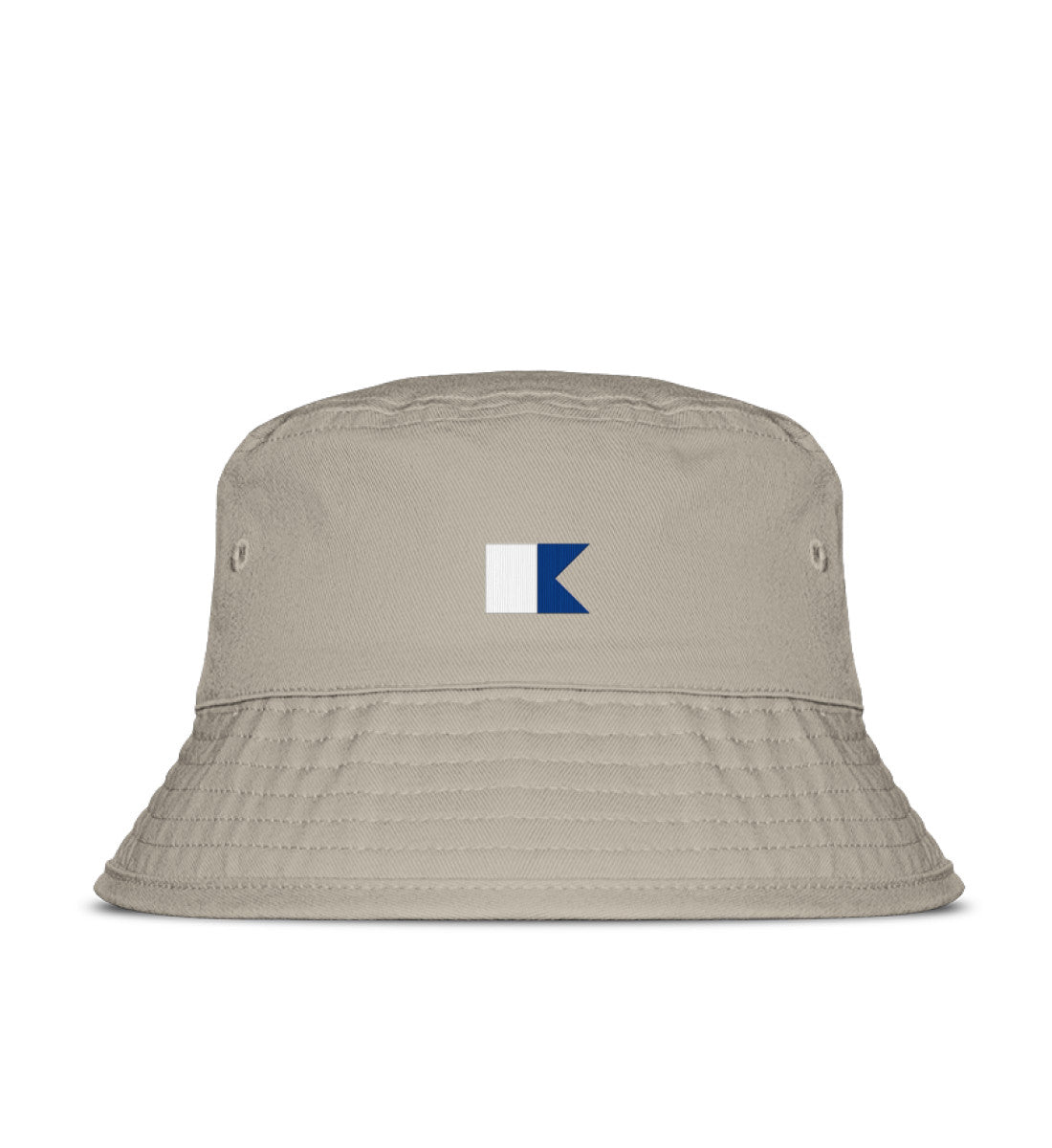 Alphaflagge gestickt - Organic Bucket Hat mit Stick