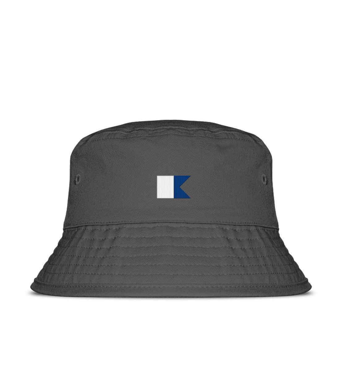 Alphaflagge gestickt - Organic Bucket Hat mit Stick
