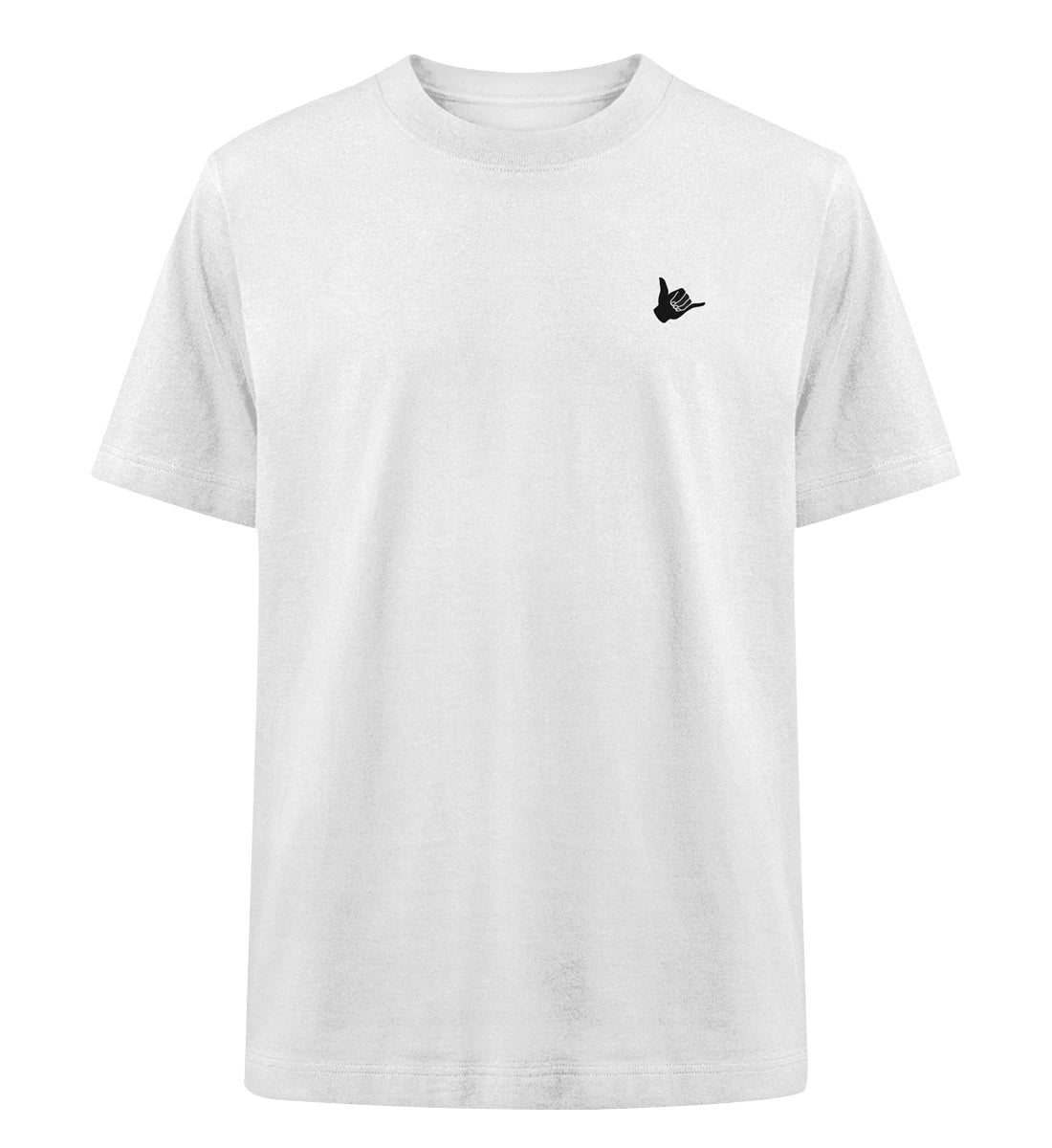 Shaka gestickt - 100 % Bio Oversized T-Shirt mit Stick