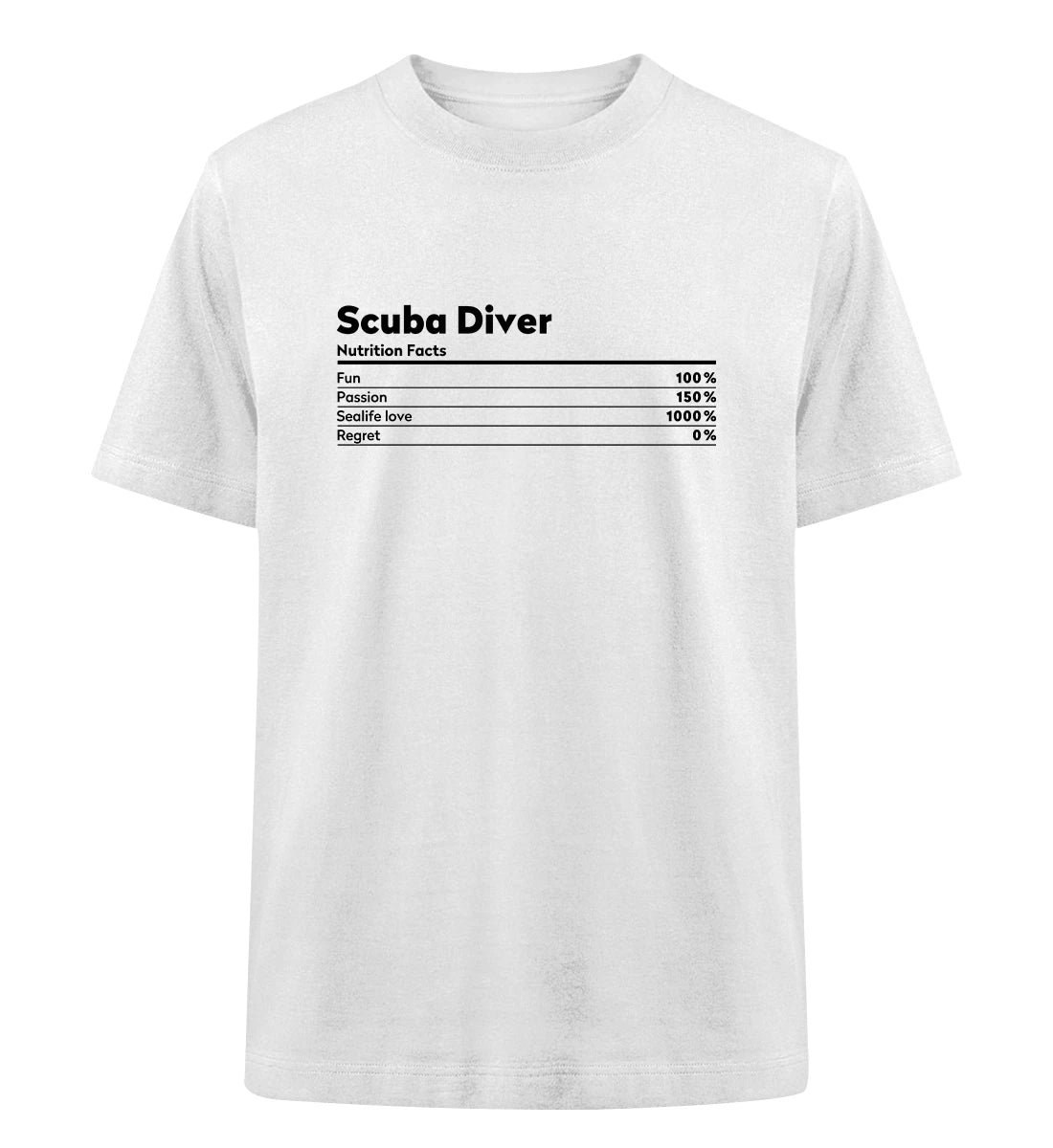 Scuba Diver Nutrition - 100 % Bio Oversized T-Shirt