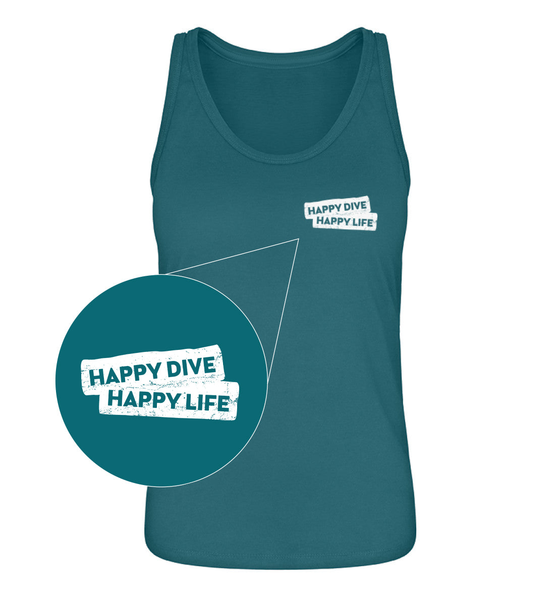 Happy Dive Happy Life - 100 % Bio Frauen T-Shirt