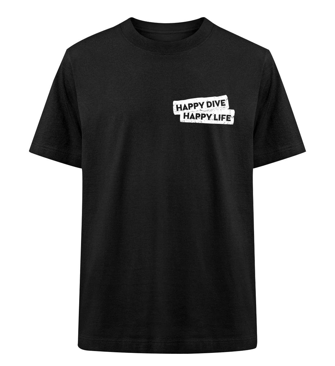 Happy Dive Happy Life - 100 % Bio Oversized T-Shirt