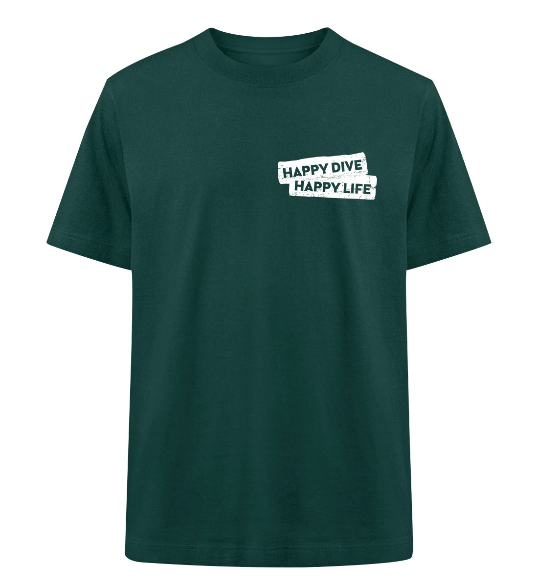 Happy Dive Happy Life - 100 % Bio Oversized T-Shirt
