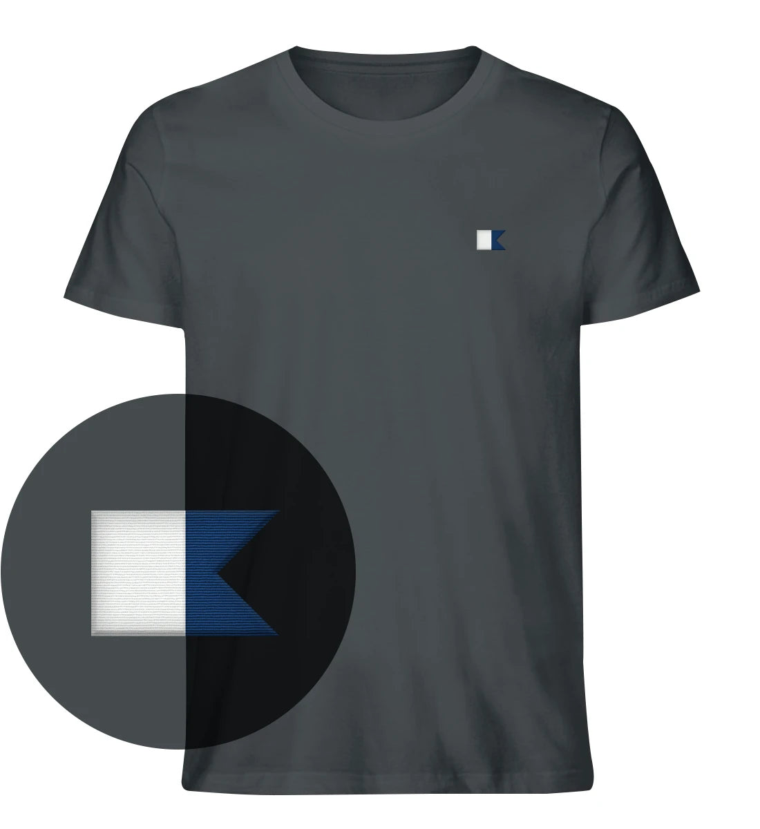 Alphaflagge gestickt - 100 % Bio Shirt mit Stick