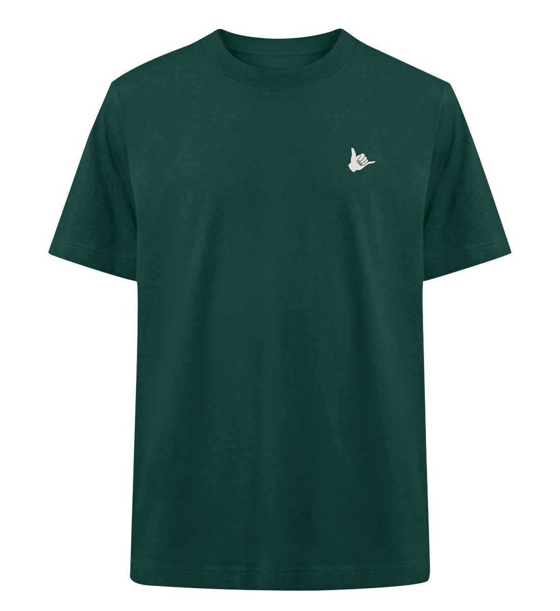Shaka gestickt - 100 % Bio Oversized T-Shirt mit Stick