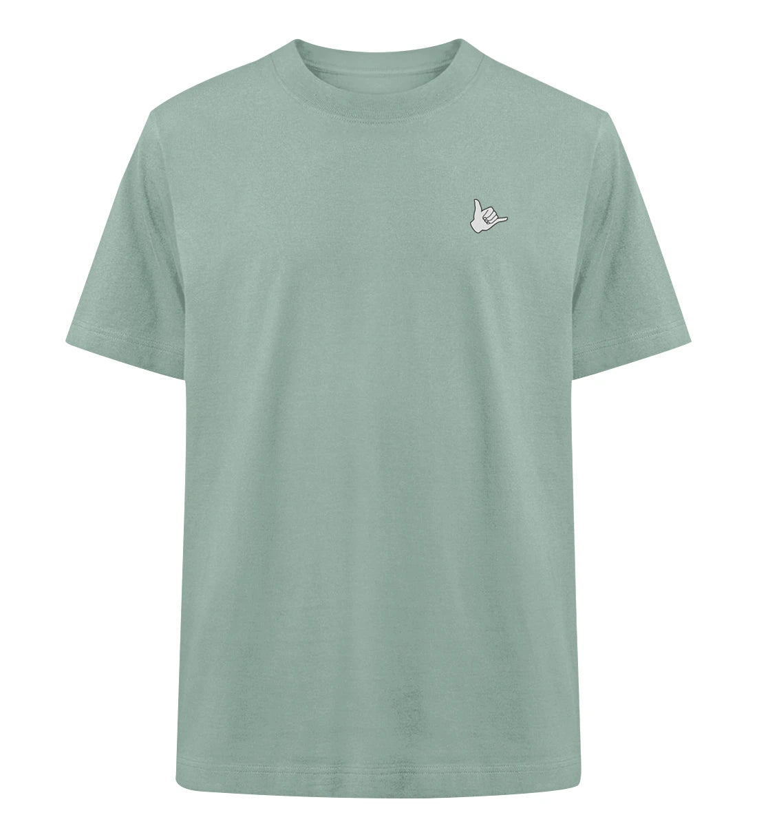 Shaka gestickt - 100 % Bio Oversized T-Shirt mit Stick