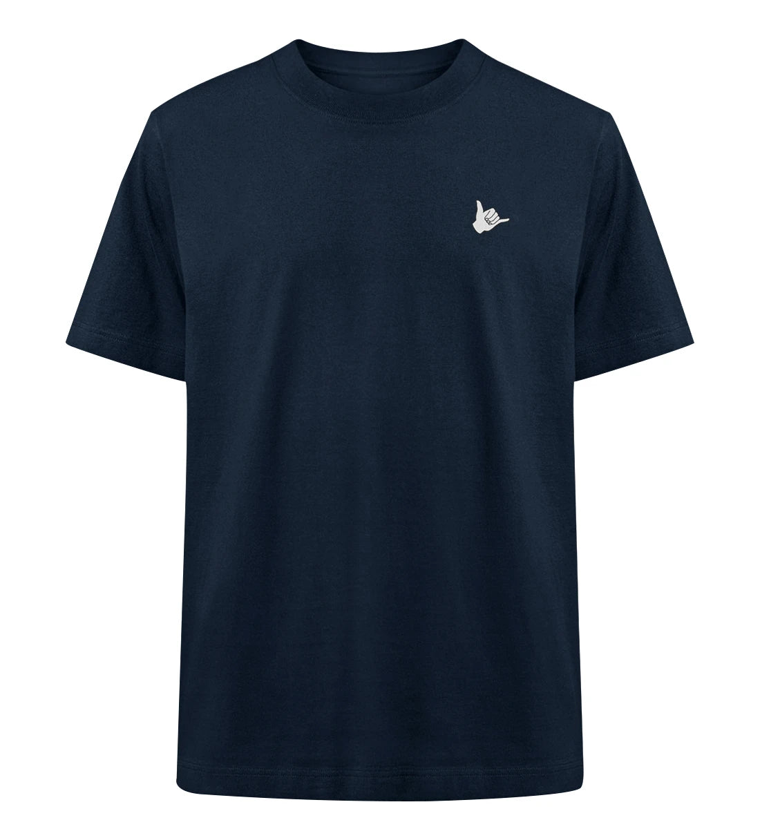 Shaka gestickt - 100 % Bio Oversized T-Shirt mit Stick