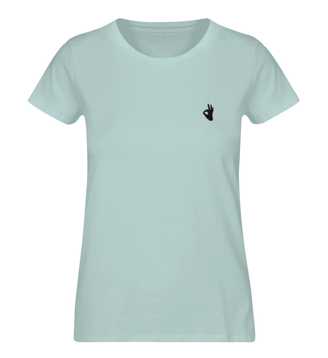 OK gestickt - 100 % Bio Frauen Shirt mit Stick
