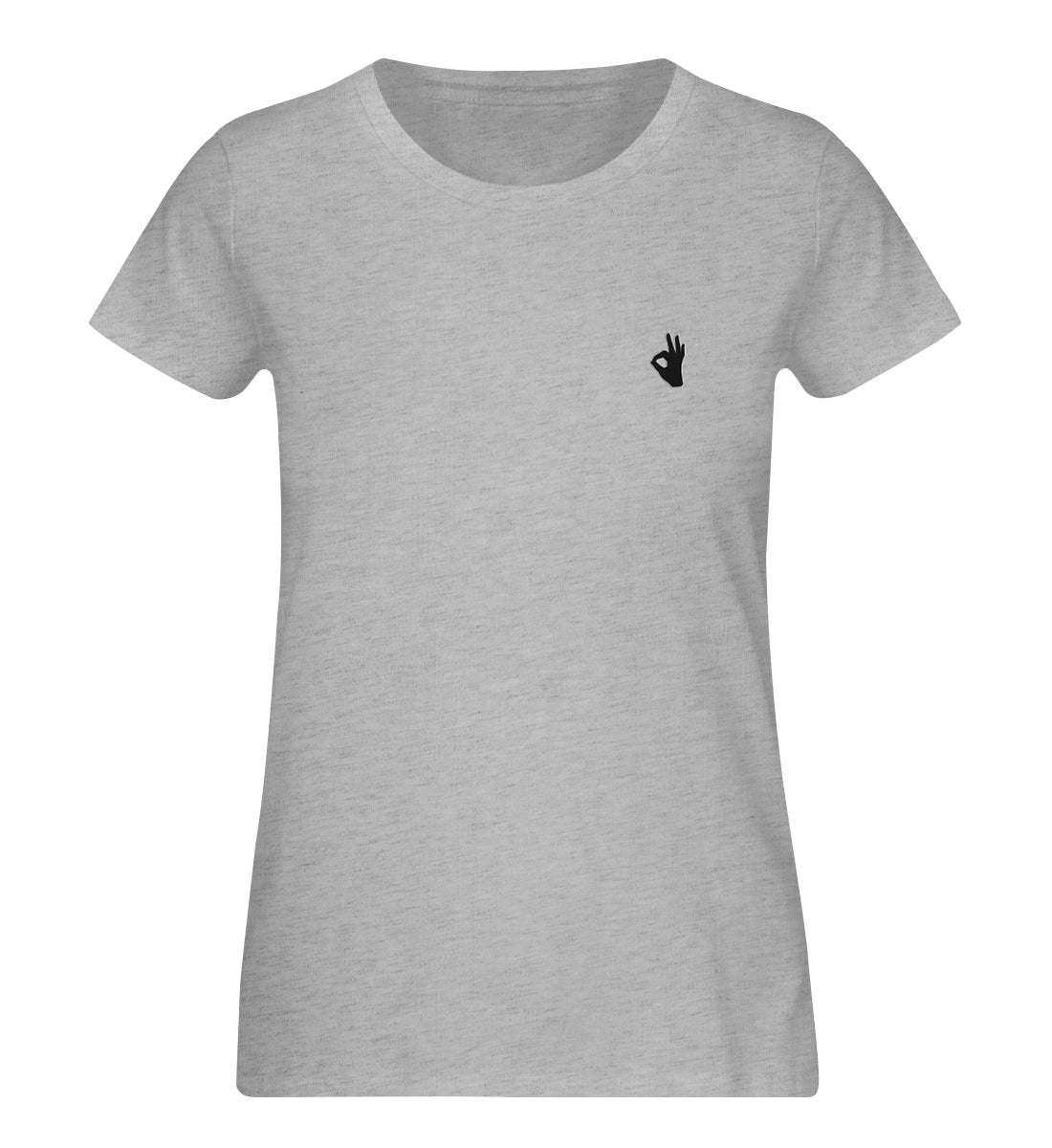 OK gestickt - 100 % Bio Frauen Shirt mit Stick