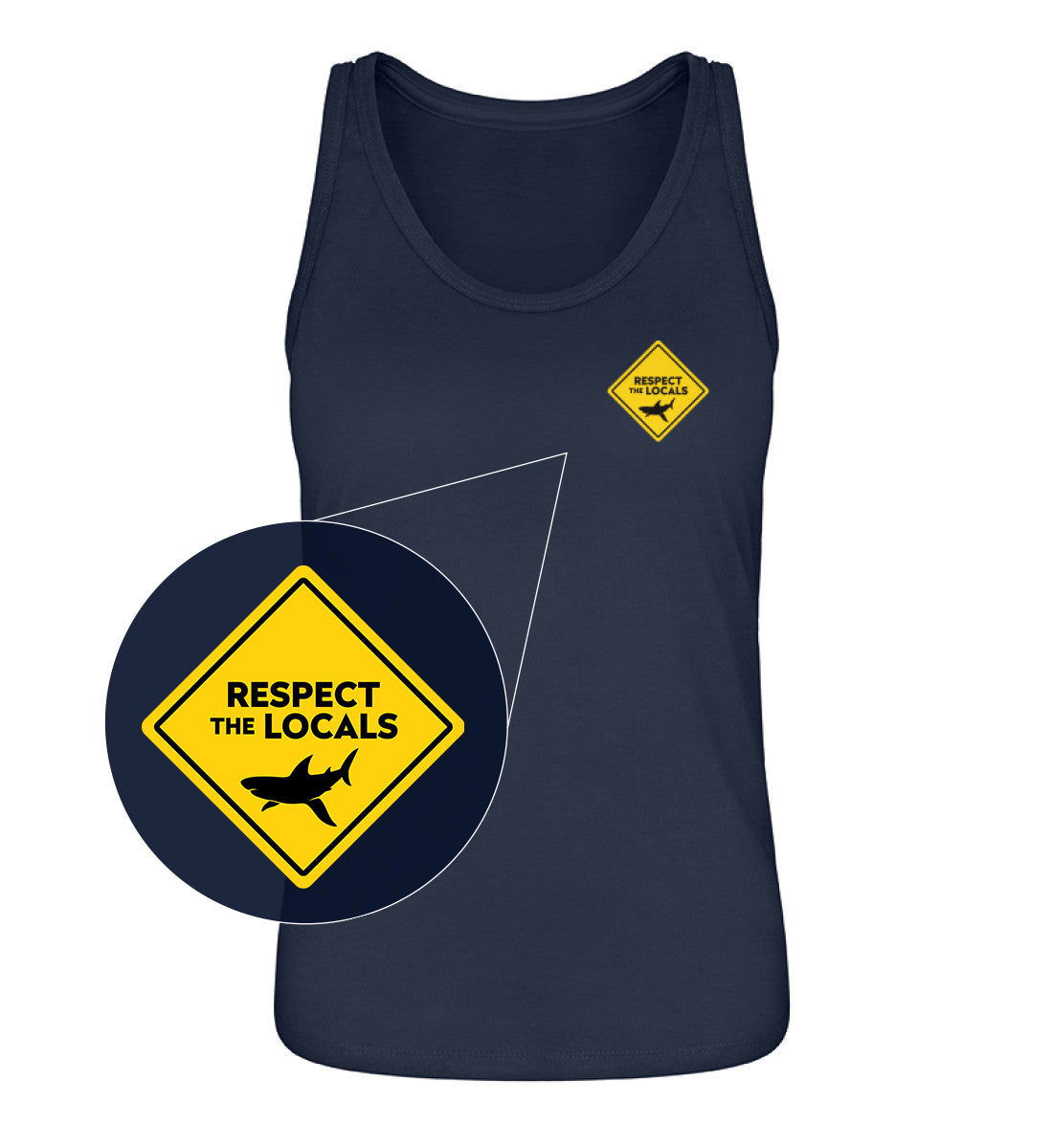 Respect the Locals / sharks - 100 % Bio Frauen Tanktop
