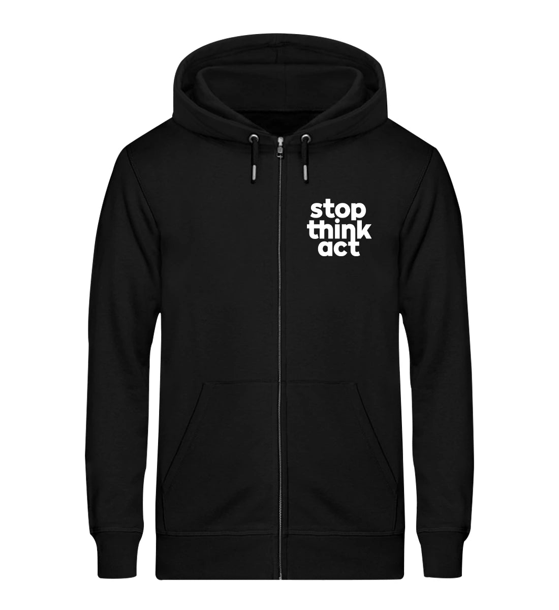 Stop Think Act - Bio Zip Hoodie