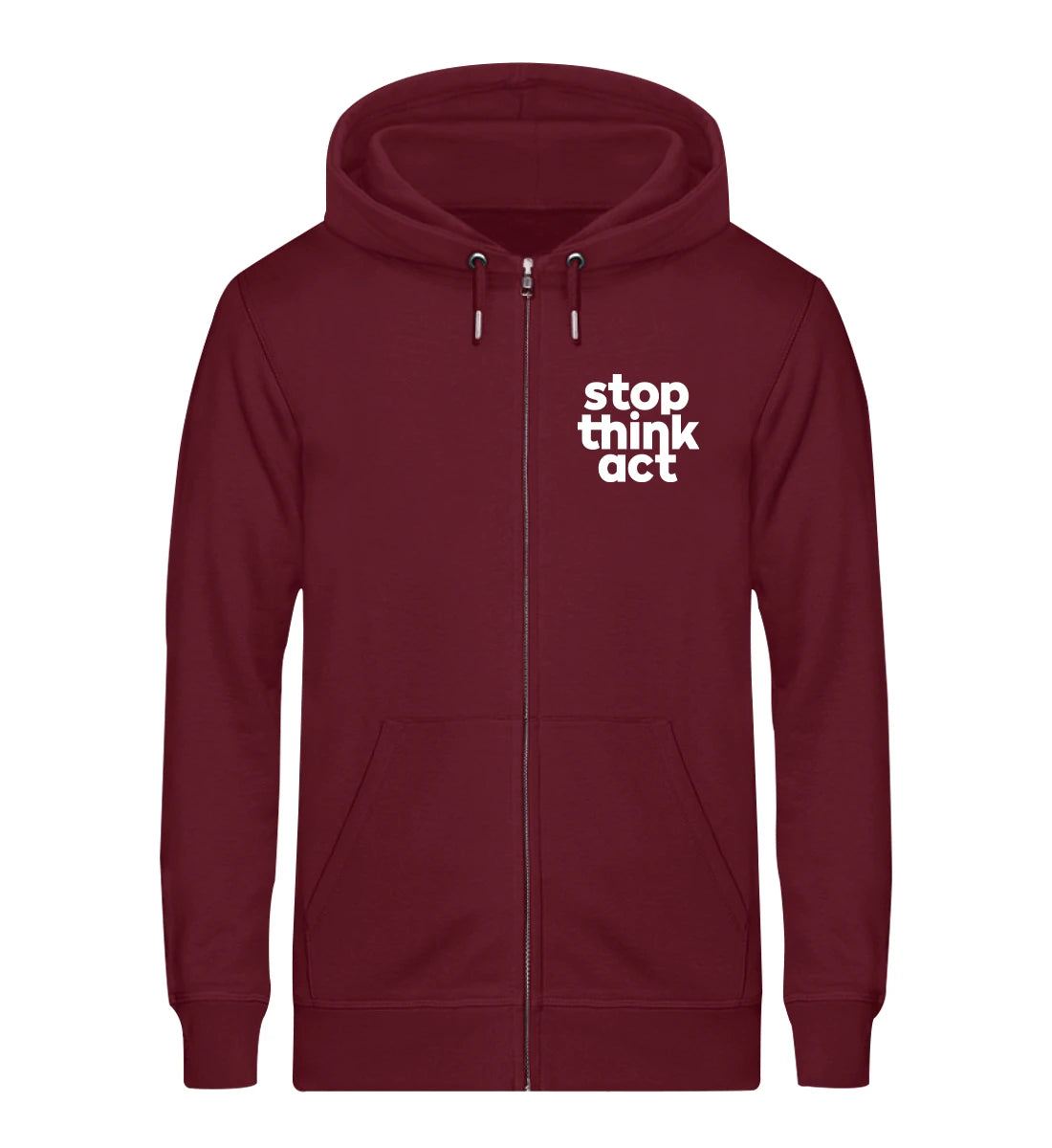 Stop Think Act - Bio Zip Hoodie