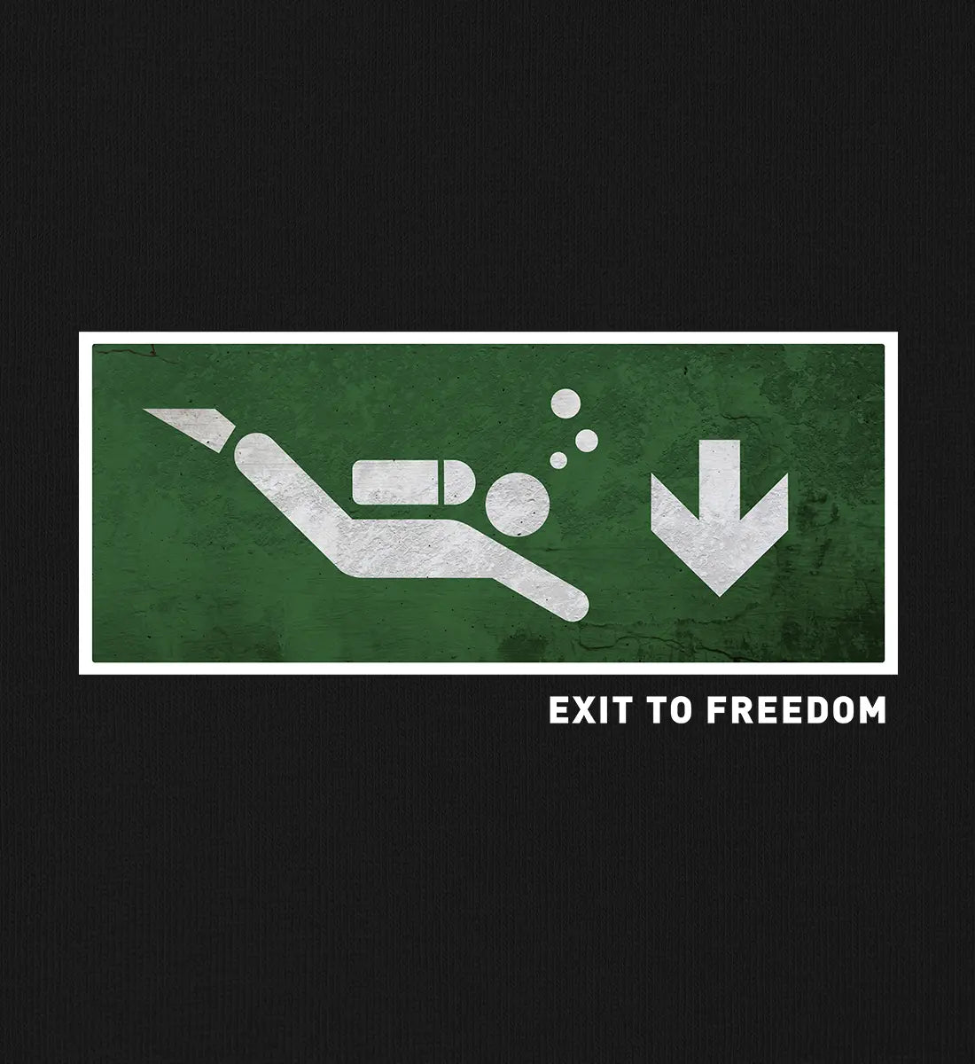 Exit to Freedom Backprint - Bio Zip Hoodie mit Stick