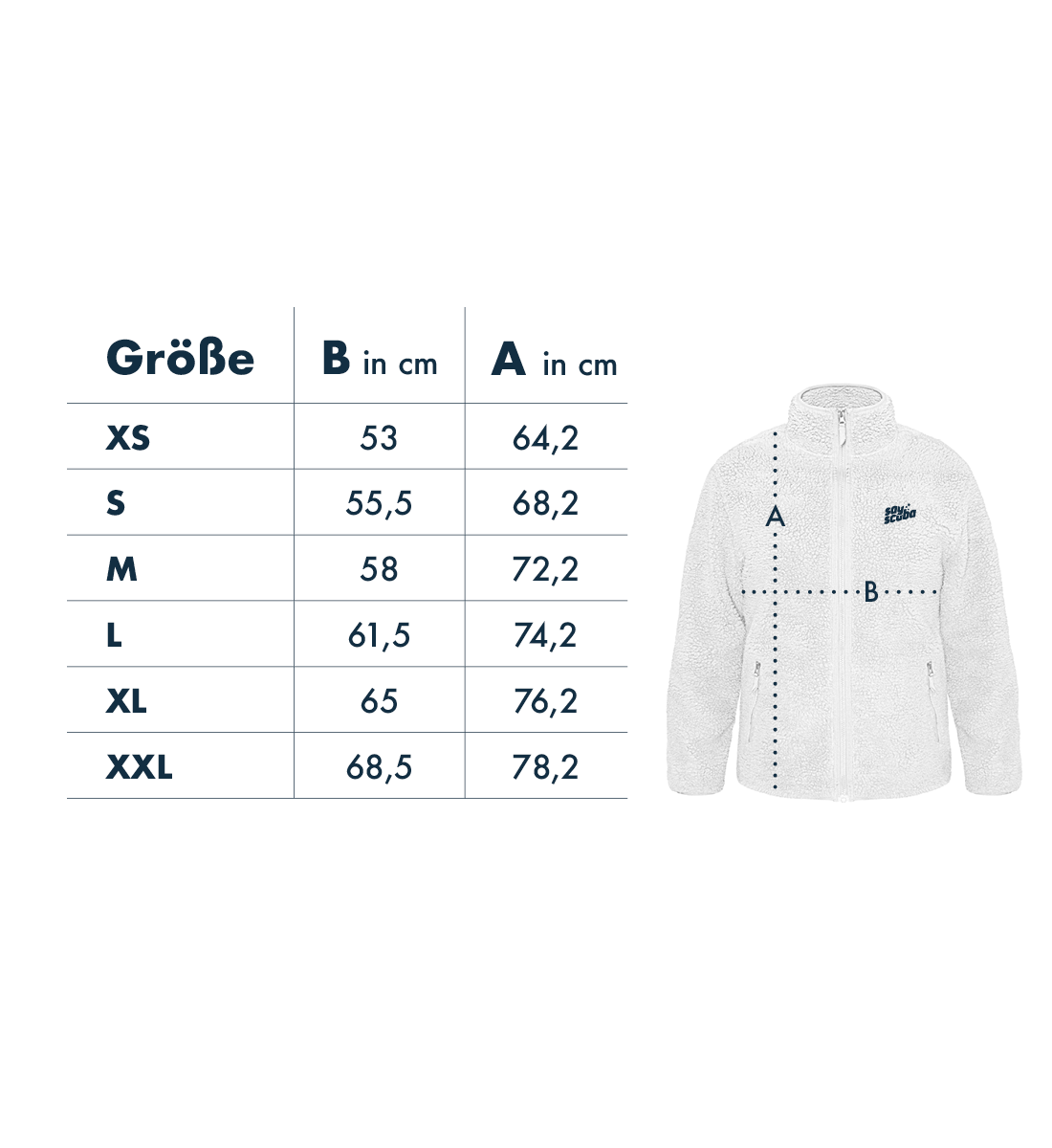 Anker gestickt - Organic Sherpa Jacke mit Stick