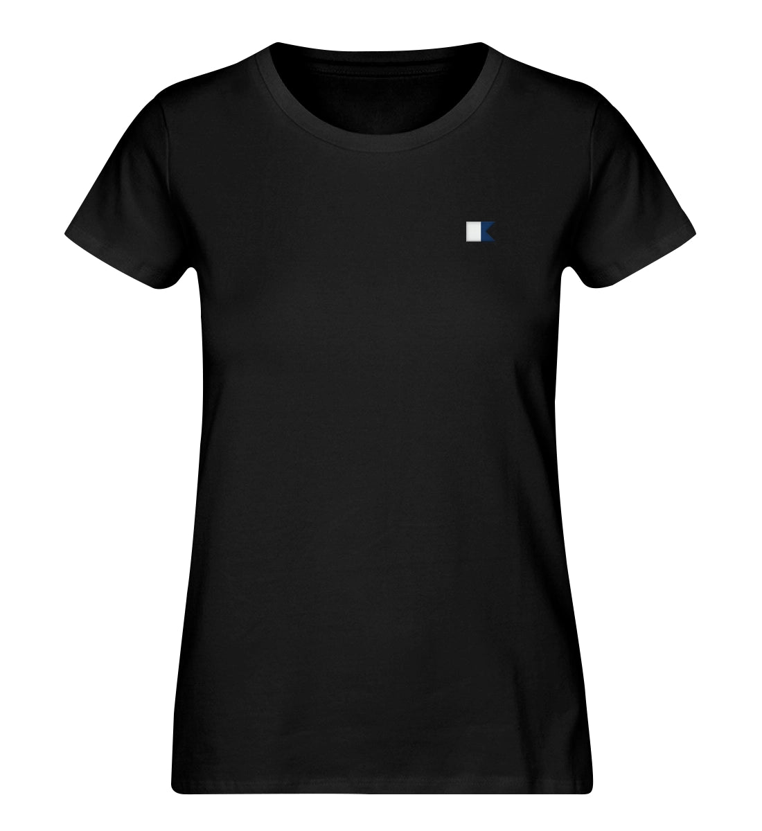 Alphaflagge gestickt - 100 % Bio Frauen Shirt mit Stick